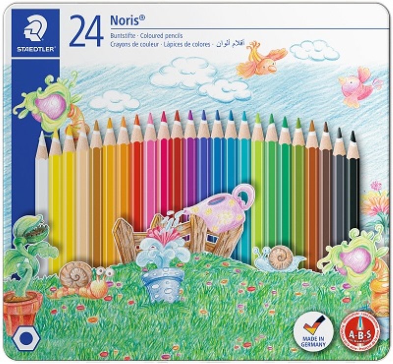 مداد رنگی طرح قلعه بسته فلزی 24 رنگ  145 cm24