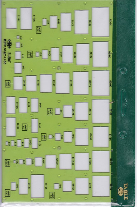شابلون مستطیل فابل FB417