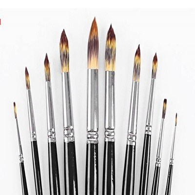 سری 3000 قلم مو سایز 00 دسته بلند گرد گلد