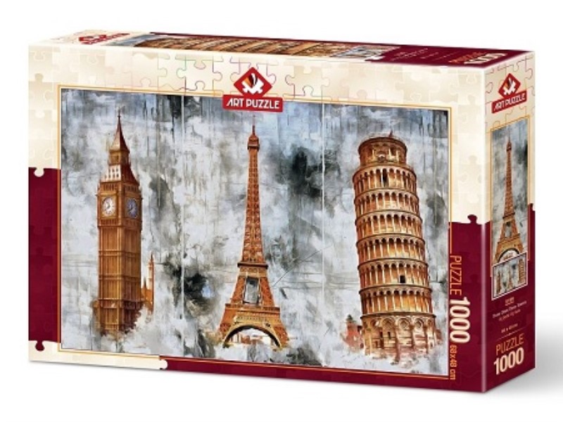 پازل THREE CITIES THREE TOWERS 1000 PCS 68×48 CM 5199