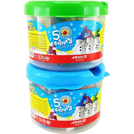 خمیر بازی سطلی 5 رنگ آریا 1062