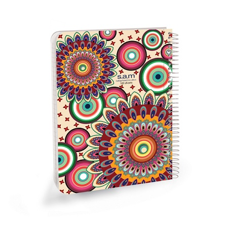 دفتر رحلی 200 برگ  سیمی خط دار  SAM 22×28