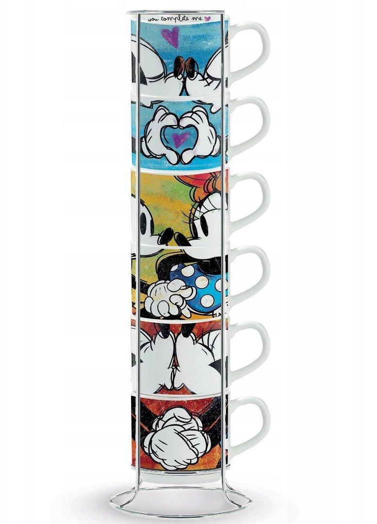 DISNEY LOVE SWEET LOVE Set of 6 Espresso Cups in a Metal Stand PWM021/6XL