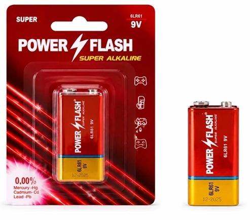 باطری کتابی 9 ولت سوپر الکالاین پاور فلش POWER FLASH SUPER ALKALINE
