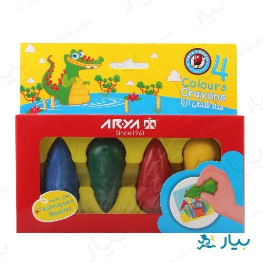 تصویر  مداد شمعي دوكي 4رنگ آريا2050
