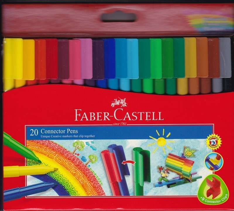 تصویر  ماژيك نقاشي 20 رنگ جعبه مقوايي FABER CASTELL 11-200A
