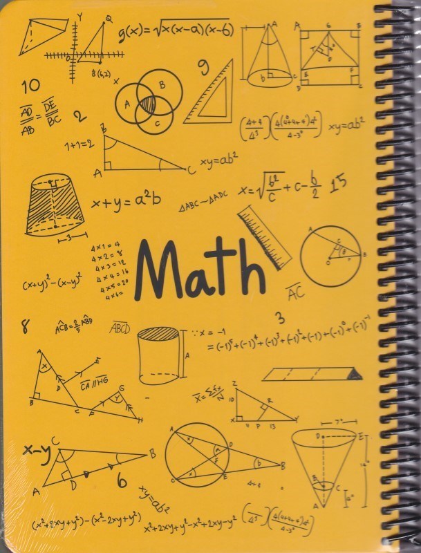 تصویر  دفتر رياضي زرد سيمي 100 برگ دات نوت MATH 16.5*23CM