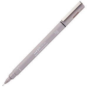 تصویر  قلم با نوك نمدي راپيدي  UNIPIN FINE LINE PIN 01200 LIGHT GREY