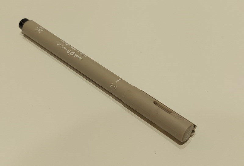 تصویر  قلم با نوك نمدي راپيدي  UNIPIN FINE LINE PIN 05-200 LIGHT GREY