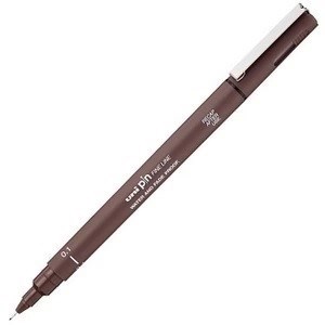 تصویر  قلم با نوك نمدي راپيدي  UNIPIN FINE LINE PIN 01-200 SEPIA