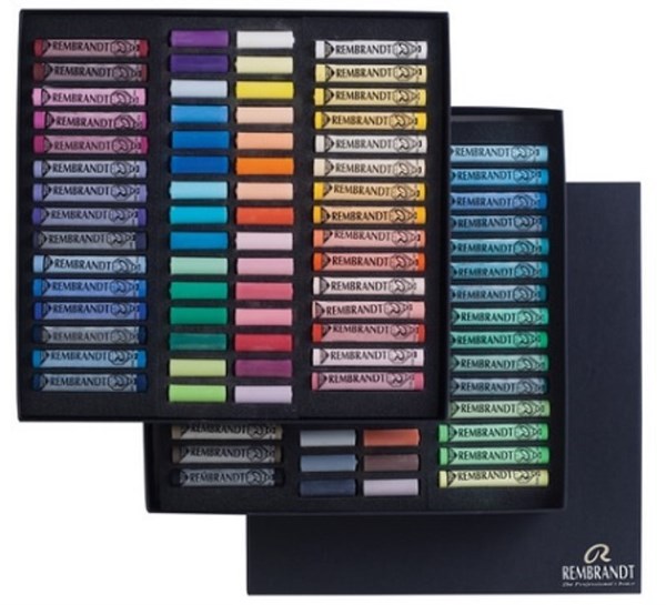 تصویر  ست گچ پاستل 120 رنگ رامبراند جعبه مقوايي GENERAL SELECTION