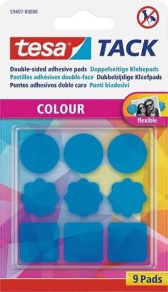 تصویر  Tack Double Sided Adhesive Pads Blue Colour tesa 59407-00000