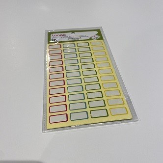 تصویر  ليبل اسم چهار رنگ 4 برگي Lango K-444