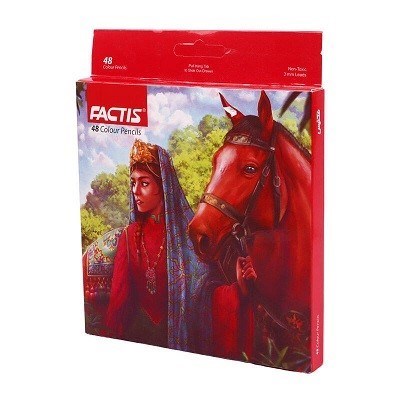 تصویر  مداد رنگي 48 رنگ جعبه مقوايي فكتيس FACTIS