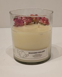 تصویر  شمع تنگي استوانه گلدار كوچك SHS.130
