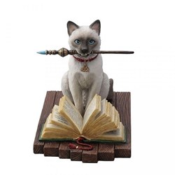 تصویر  مجسمه گربه با كتاب WU77599AA
