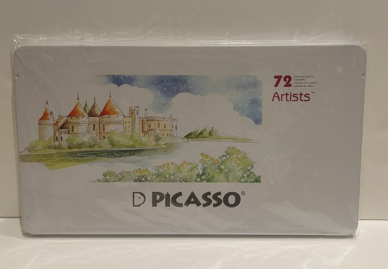 تصویر  مداد رنگي 72 رنگ جعبه فلزي PICASSO