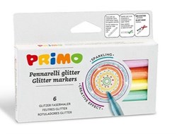 تصویر  ماژيك 6 رنگ نقاشي گليتر جعبه مقوايي پريمو PRIMO