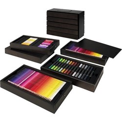 تصویر  ست آرت و گرافيك ليميتد اديشن جعبه چوبي 5 طبقه FABER CASTELL Limited Edition Arts & Graphics Colored Pencils Wooden Box  110052