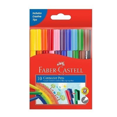 تصویر  ماژيك 10 رنگ در چسبان جعبه مقوايي FABER CASTELL 11150A