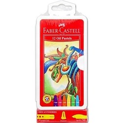 تصویر  پاستل 12 رنگ طرح اژدها جعبه پلاستيكي سفيد FABER CASTELL 120063 ON