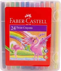 تصویر  پاستل 24 رنگ چرخشي جعبه پلاستيكي FABER CASTELL 520624