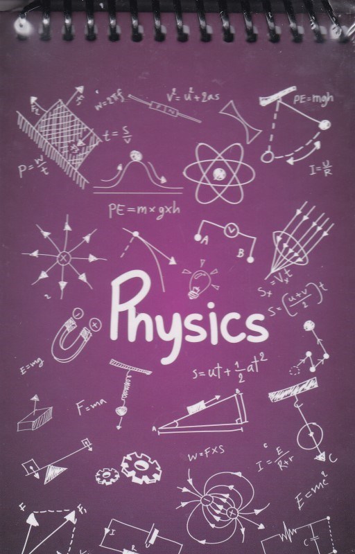 تصویر  يادداشت جلد سخت  A6 فنر از بالا SCIENCE PHYSICS