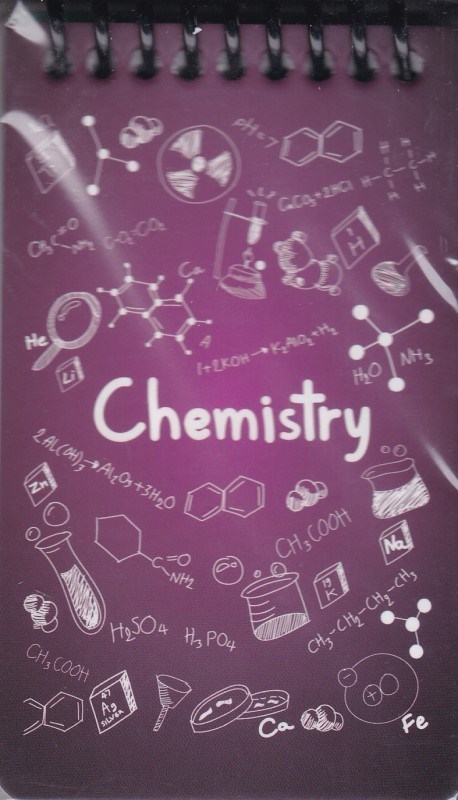 تصویر  يادداشت جلد سخت  A7 فنر از بالا CHEMISTRY