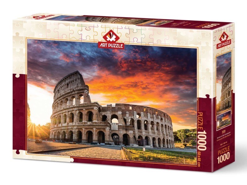 تصویر  PUZZLE 1000 PCS SUNSET AT COLOSSEUM 68×48 CM 5265