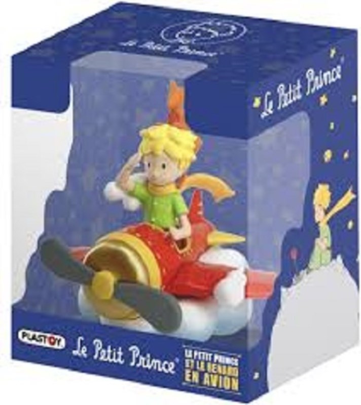 تصویر  مجسمه LITTLE PRINCE AND THE FOX IN A PLANE FIGURINE 040453