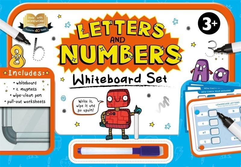 تصویر  3+ Letters And Numbers (Help With Homework Book and Whiteboard Set)