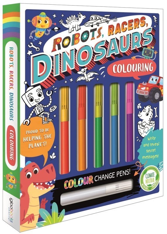 تصویر  Robots, Racers, Dinosaurs Colouring