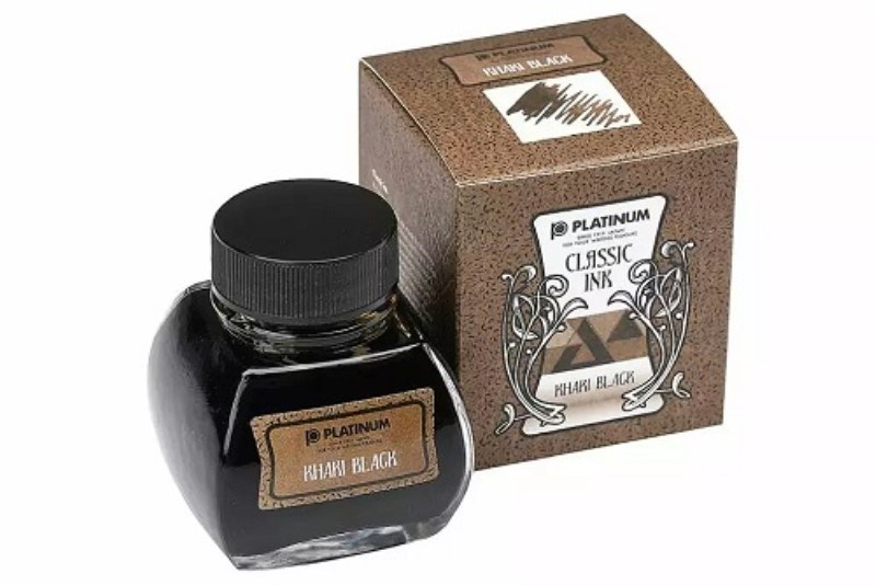 تصویر  جوهر خودنويس پلاتينيوم مشكي خاكي  PLATINUM CLASSIC INK 60 ml