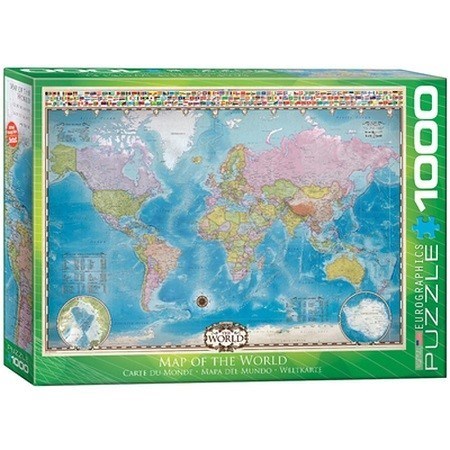 تصویر  پازل MAP OF THE WORLD 1000 PCS 48×68 CM 6000-0557