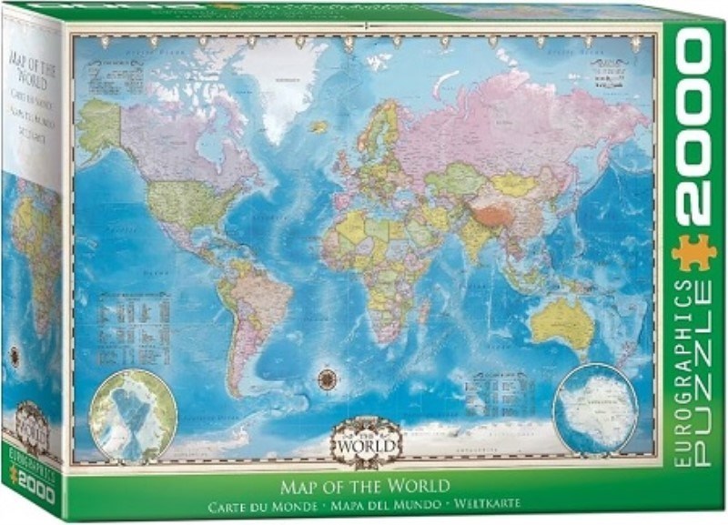 تصویر  پازل MAP OF THE WORLD 2000 PCS 96×68 CM 8220-0557