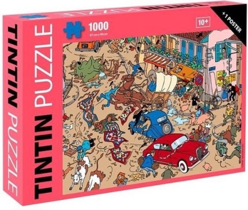 تصویر  Tintin Accident on the Square Puzzle + Poster 1000 PCS