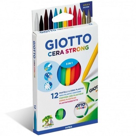 تصویر  پاستل مدادي 12 رنگ تراشدار GIOTTO