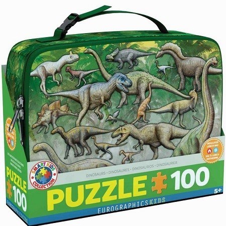 تصویر  پازل با كيف Dinosaur Puzzle In A Lunch Bag 100 PCS 48.2×33 CM 9100-0098