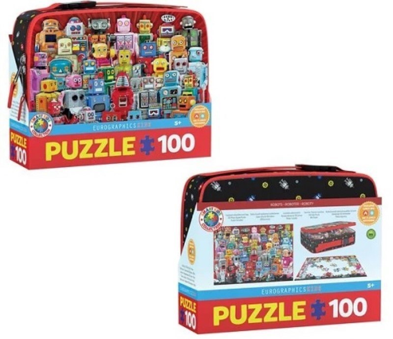 تصویر  پازل با كيف Robots Puzzle In A Lunch Bag 100 PCS 48.2×33 CM 9100-5827