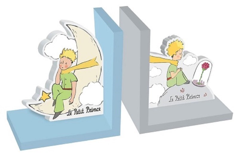 تصویر  مجسمه WOODEN DECORATIVE BOOKENDS SET LITTLE PRINCE PLANET 525688 