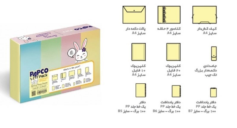 تصویر  پك محصولات پاستلي بنفش PK-1403